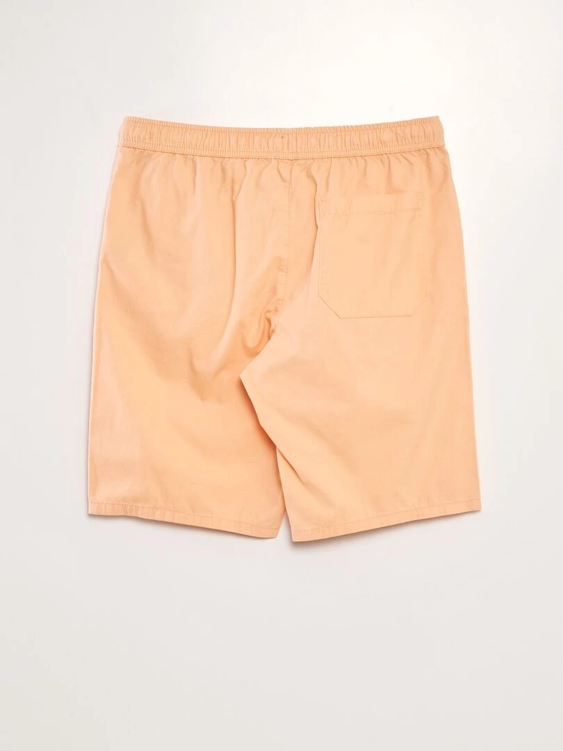 Bermuda chino avec taille élastiquée Pêche