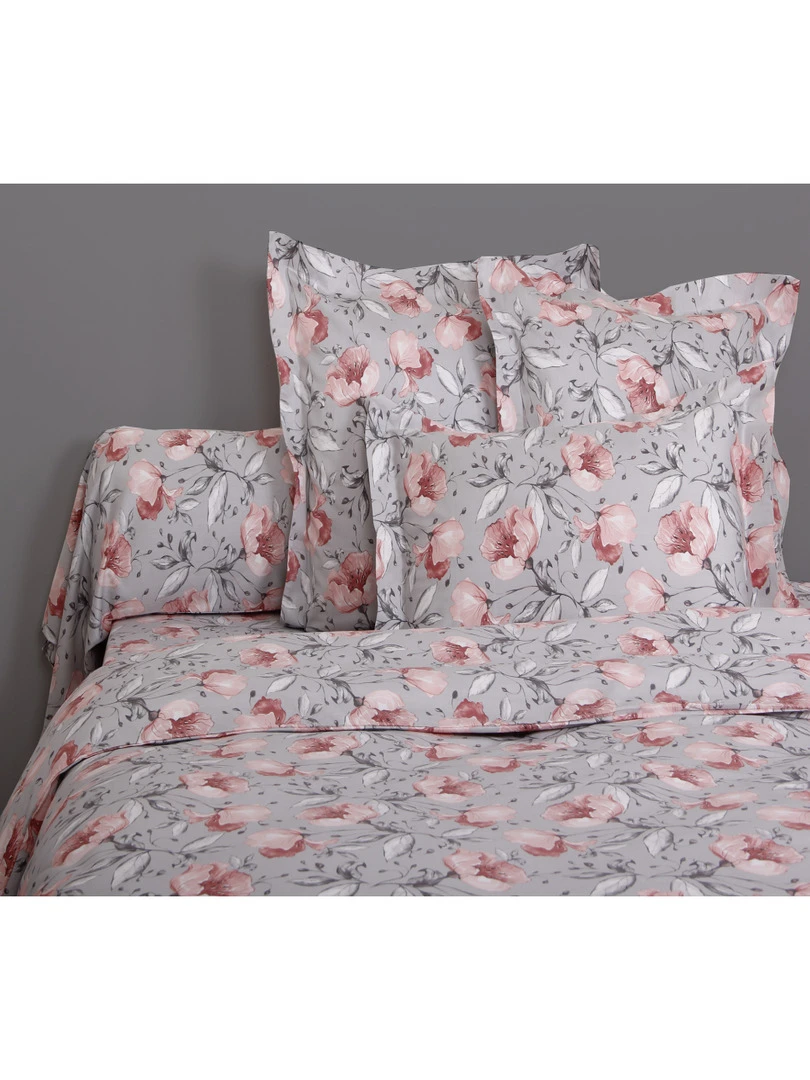Blanc Avenue Taie De Traversin 86x185 Cm Satin De Coton Imprimé Multicolore