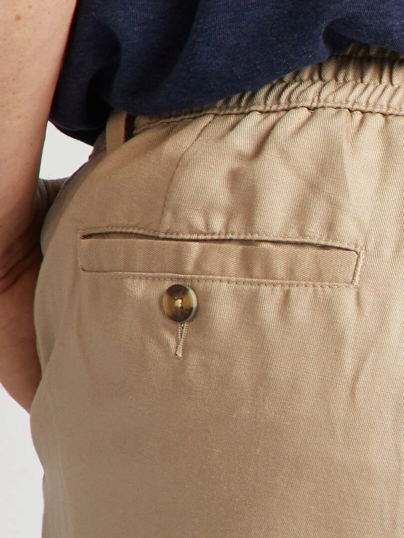 Pantalon chino en lin   beige