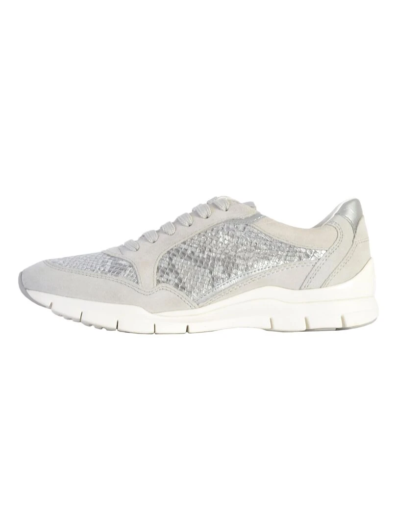 Basket Cuir Geox Sukie Gris