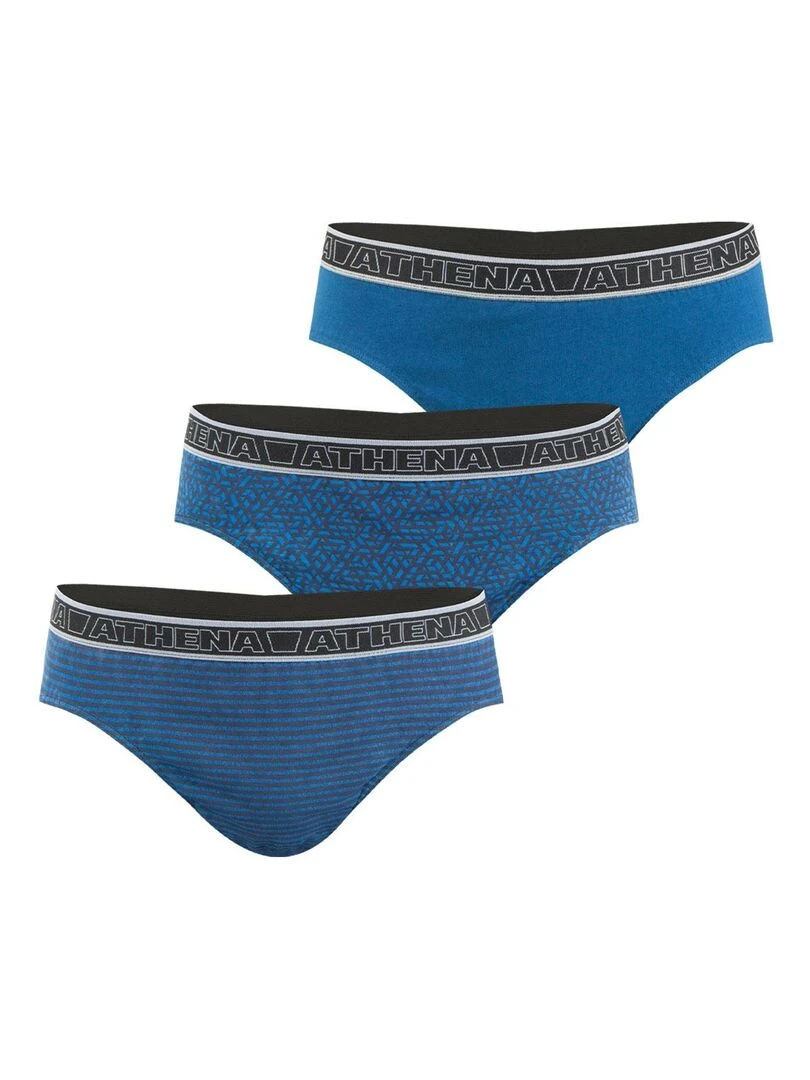 Lot de 3 slips homme Tonic Bleu