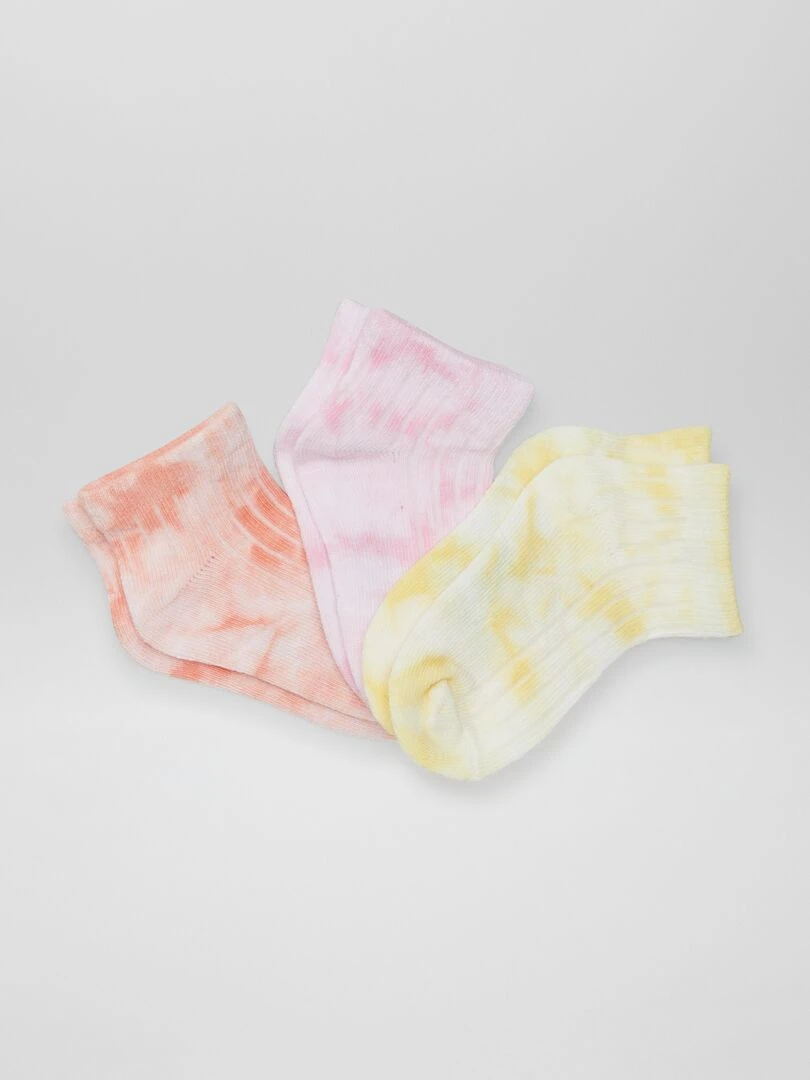 Lot de 3 chaussettes Rose