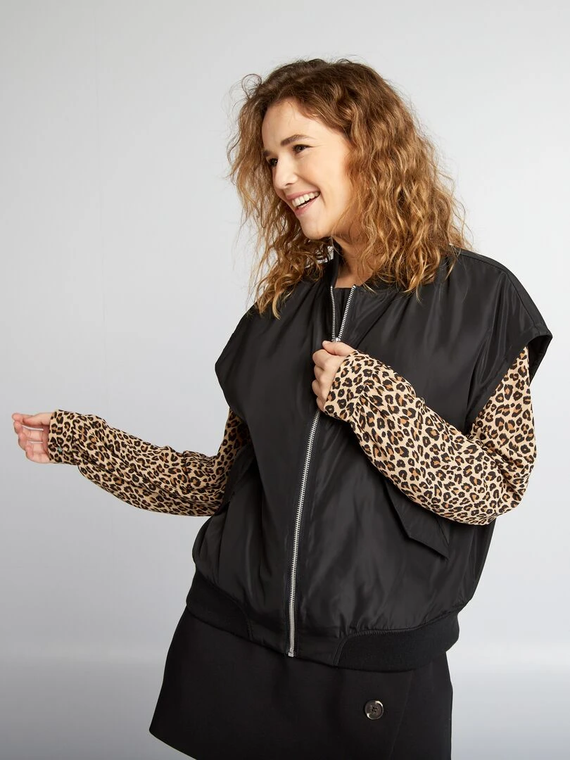 Veste sans manches avec poches   noir