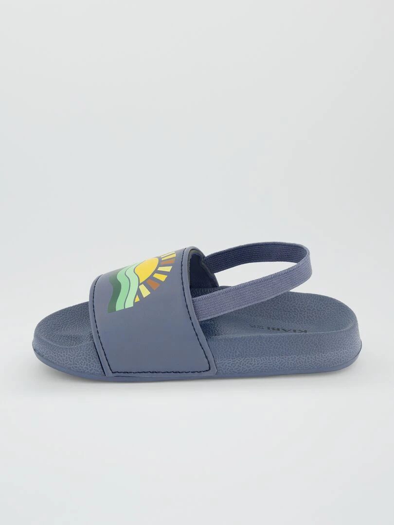 Mules de piscine élastiquées   Bleu