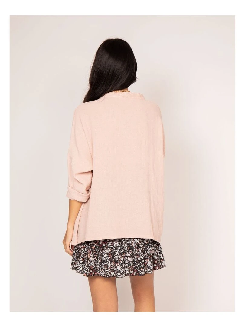 Blouse manches 3/4 FIORETA Rose