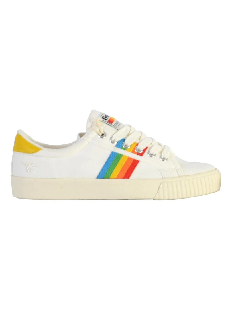 Basket Cuir Gola Mark Cox Rainbow Blanc
