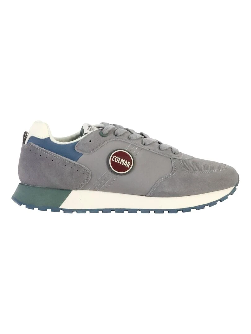 Basket Cuir Colmar Travis Authentic Gris