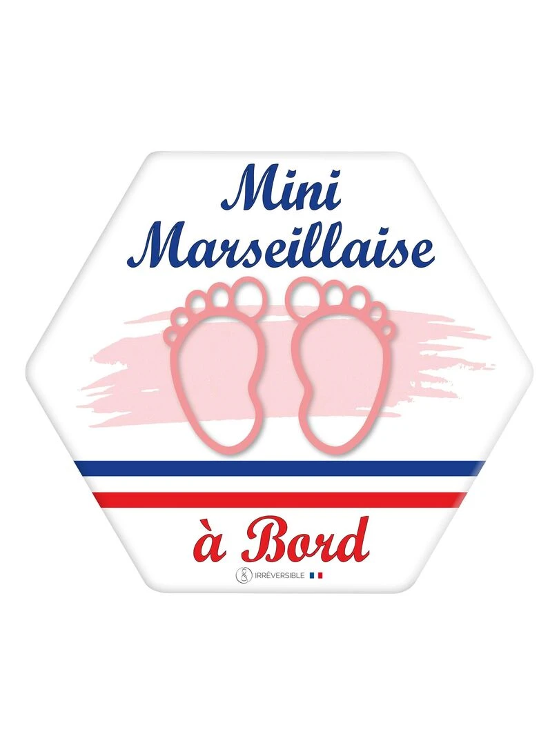 Adhésif bébé à bord Mini Marseillais(e) Rose