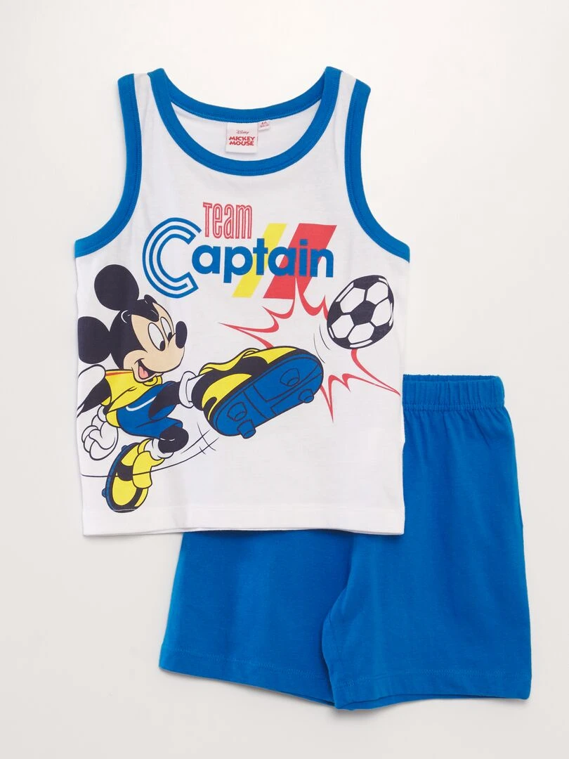 Pyjama short 'Mickey Mouse' 2 pièces Bleu/blanc