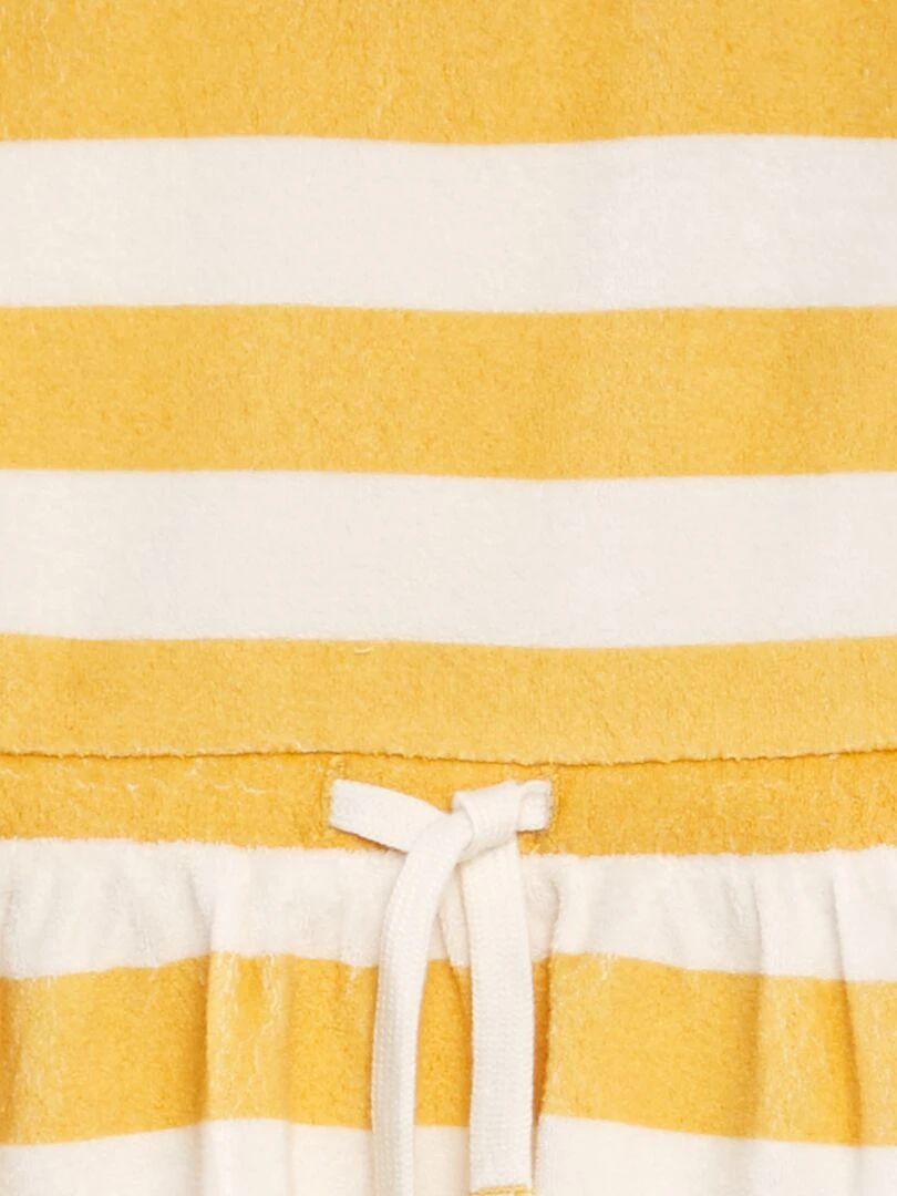 Robe de plage en éponge   Jaune