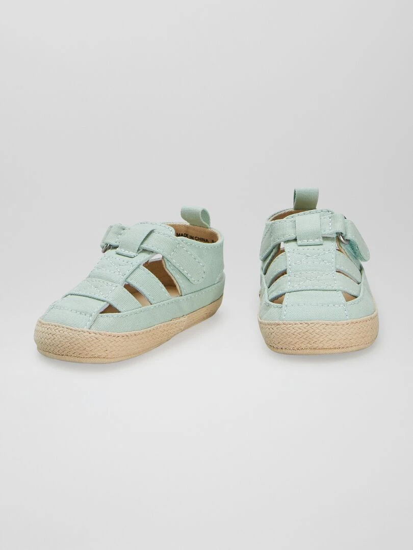 Semelles fermées à semelle en cordes   bleu