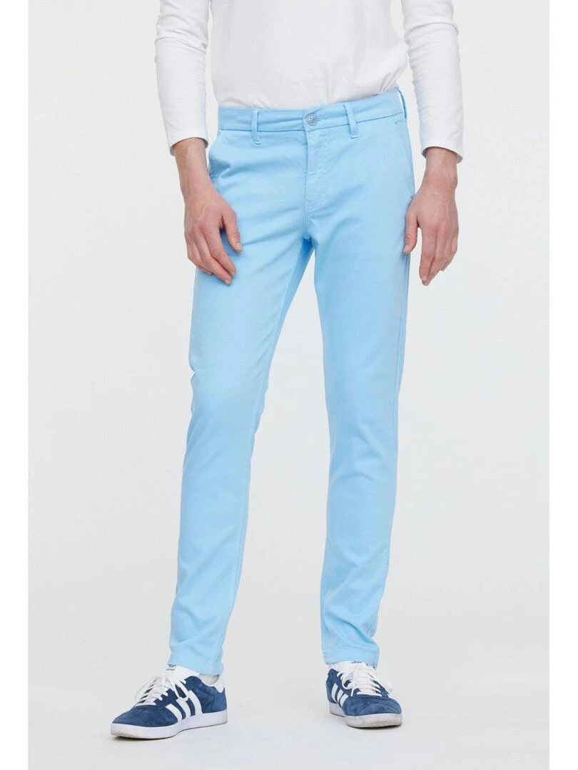 Lee Cooper Pantalon coton chino slim fit NEILS Bleu ciel