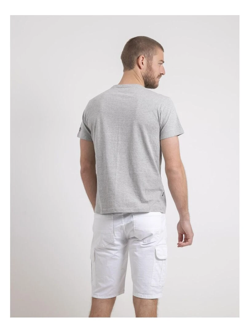 T shirt col rond pur coton NEVENOU Gris