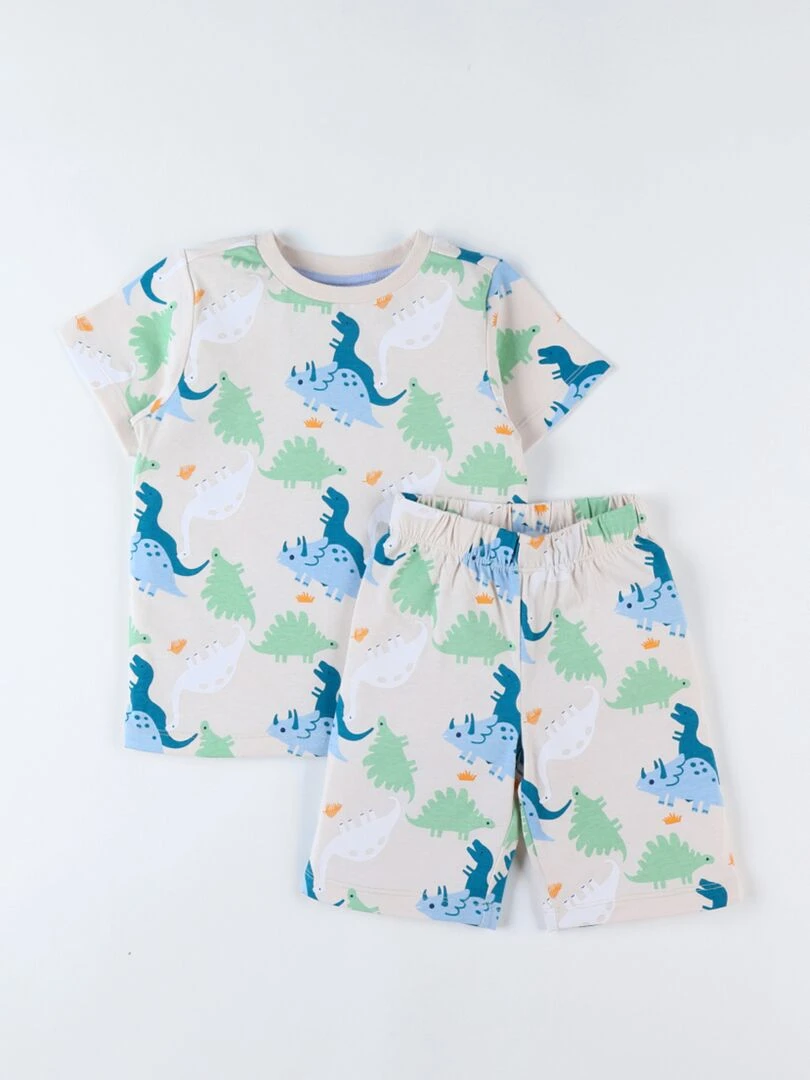 Pyjama 2 pièces dino en jersey    Noukie's   Beige