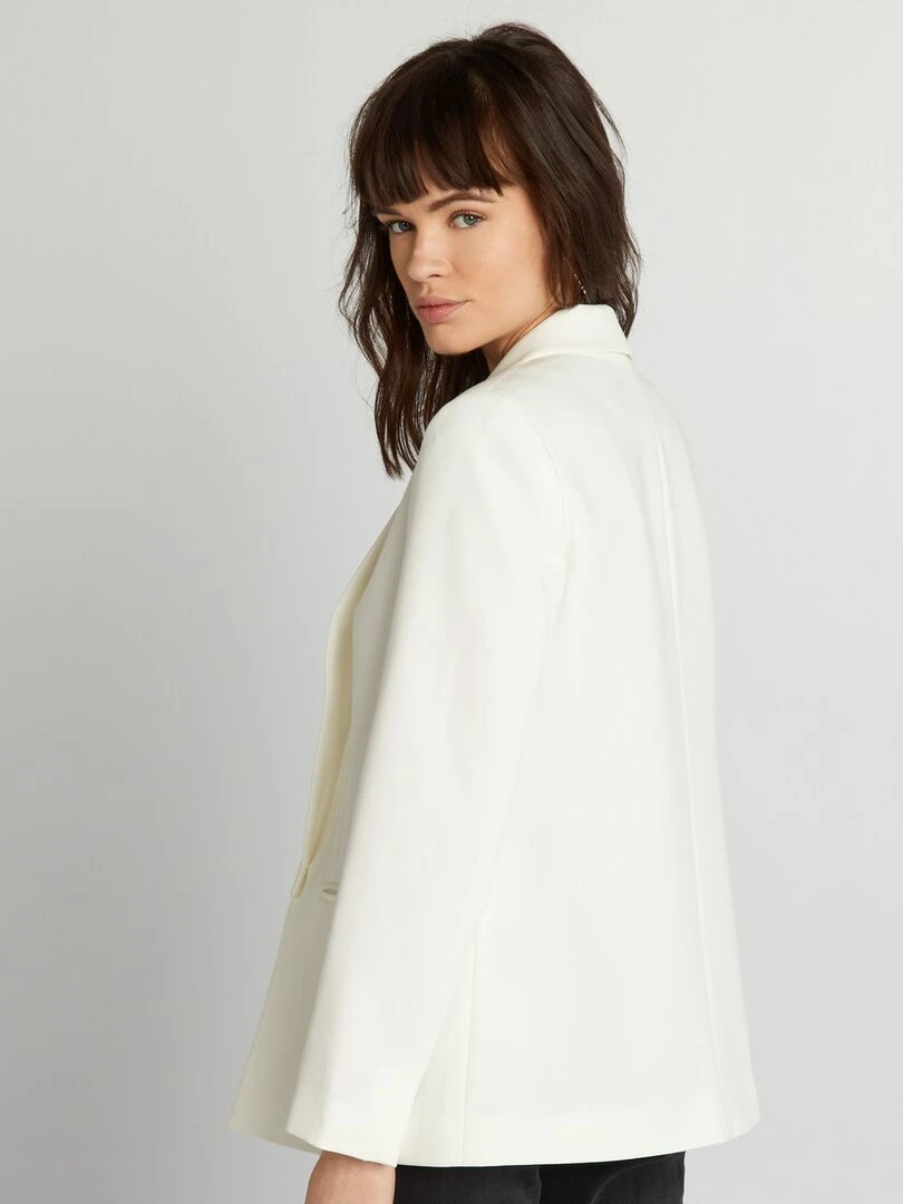 Veste blazer mi longue   blanc