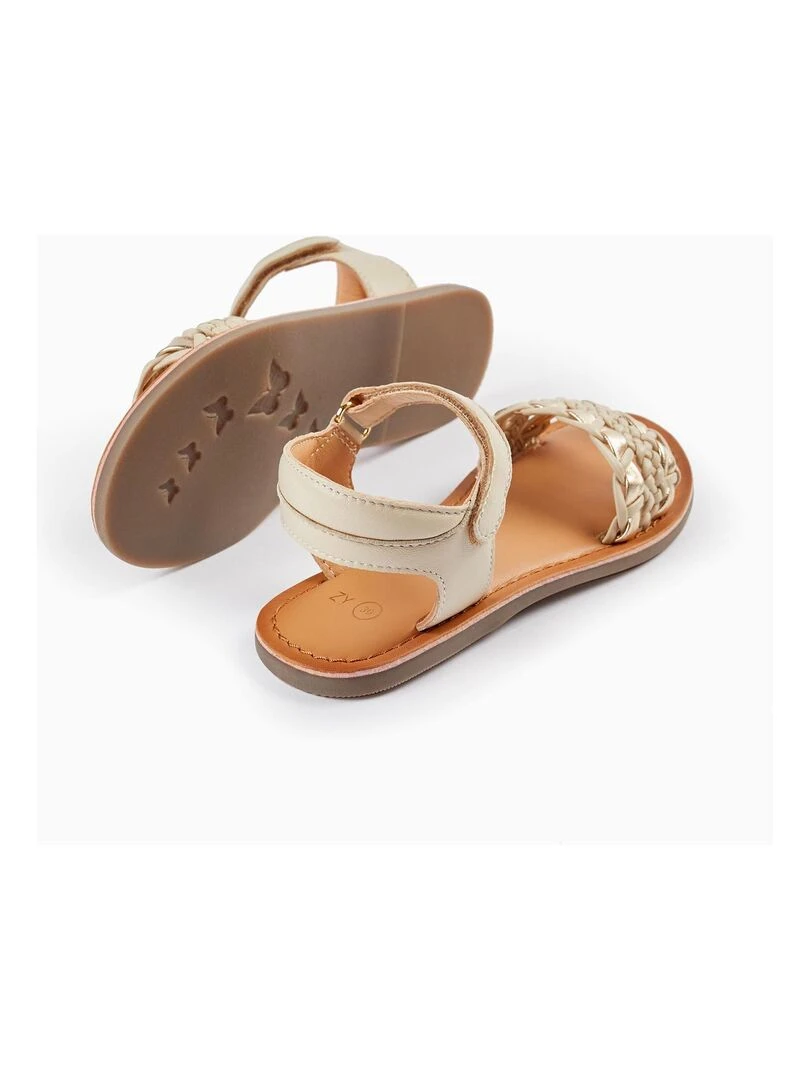 Sandales en cuir pour fille  CÉRÉMONIE   Blanc