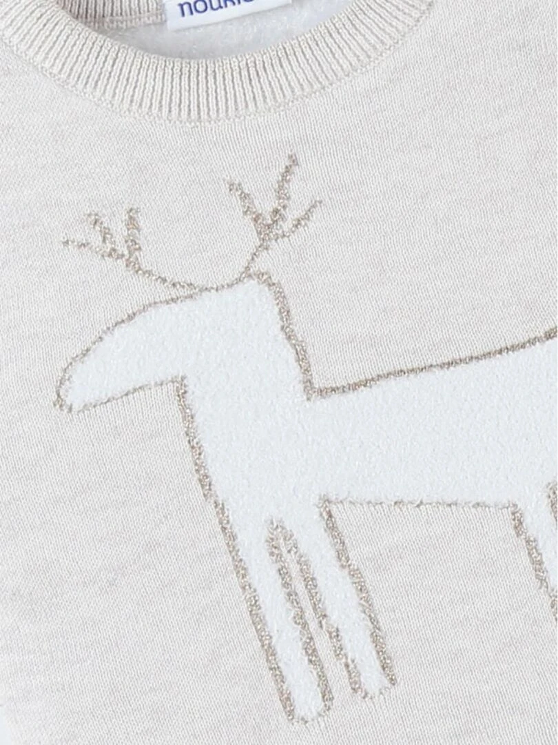 Pull de Noël tricot  chiné   Noukie's   Beige