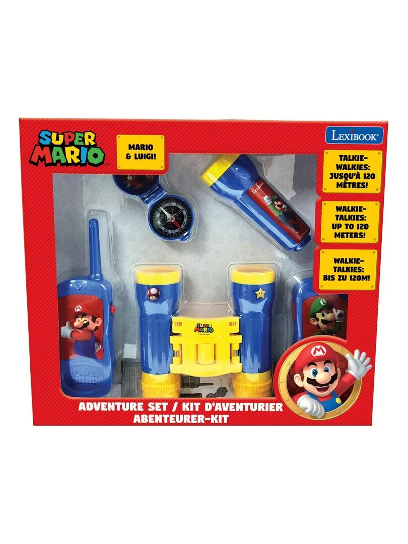 Kit D’aventurier Super Mario Avec Talkie walkies Portée 120m  Jumelles Et Boussole   N/A