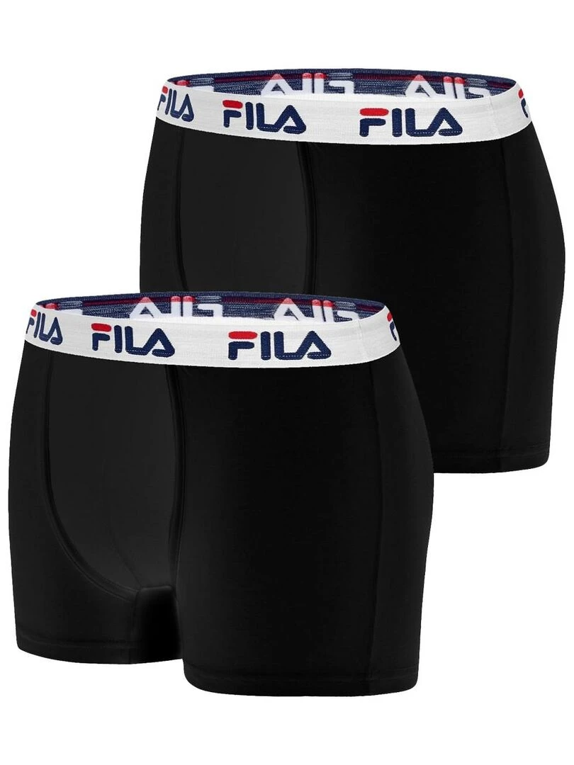 Lot de 2 Boxers coton homme FU5016 Fila Noir