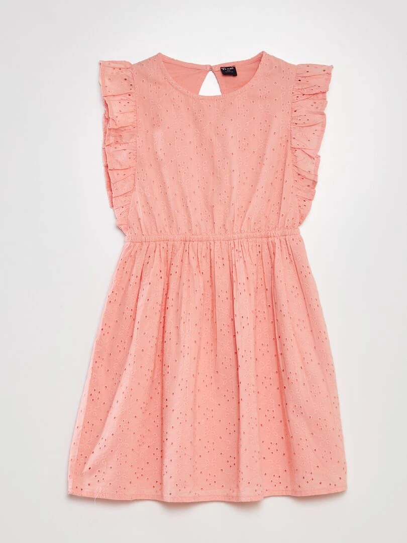 Robe en broderies anglaises Rose