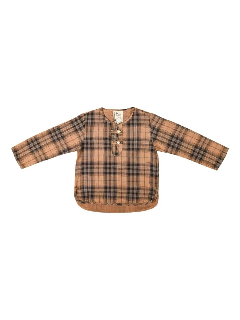 Chemise Intersaison Garçon  Carrx Marron  ROBINSON   'LA FAUTE A VOLTAIRE'   Marron