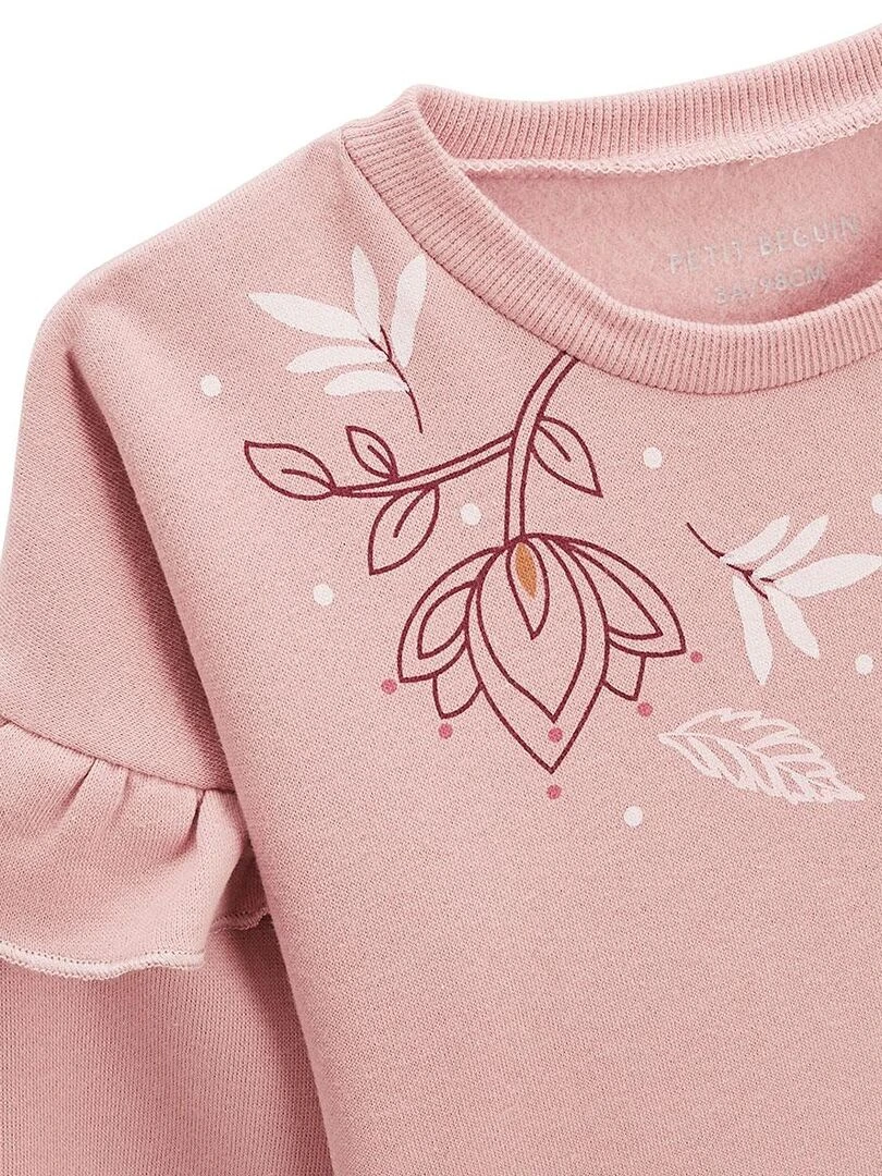 Sweat shirt enfant en molleton Deepali   Rose