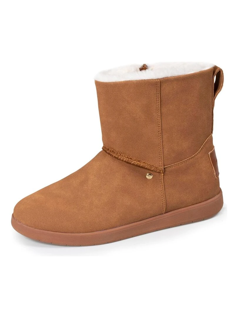 Bottines Femme fourrées Camel Marron