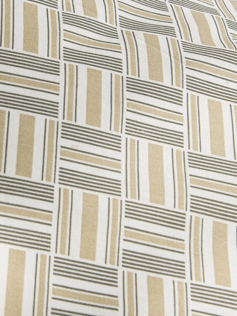 Taie de traversin esprit campagne chic   Gris clair