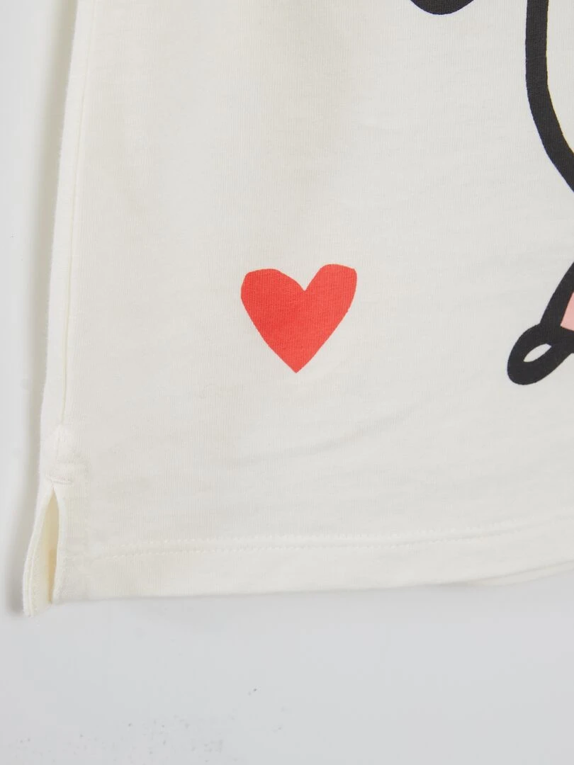 Tee shirt à col rond X Little Bad Wolf   Blanc