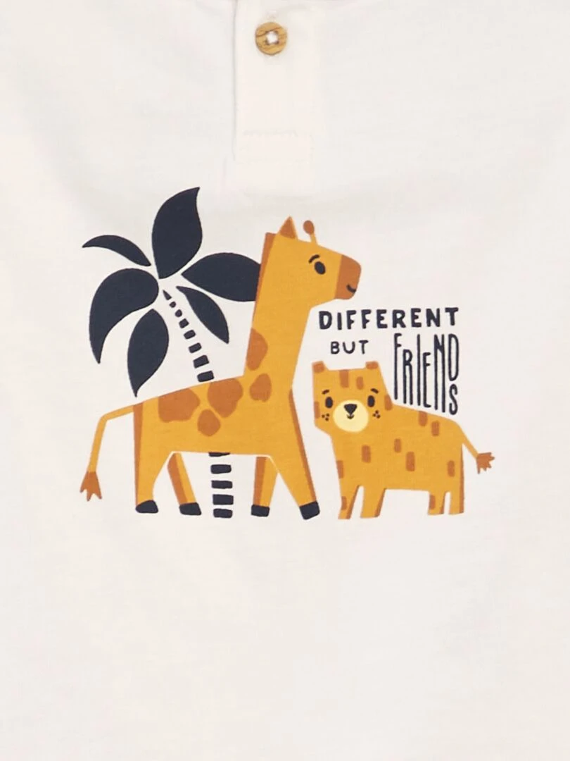 Ensemble débardeur + short 2 pièces Blanc/jaune