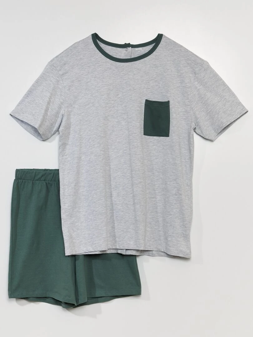 Ensemble de pyjama   2 pièces   So Easy   Vert/gris