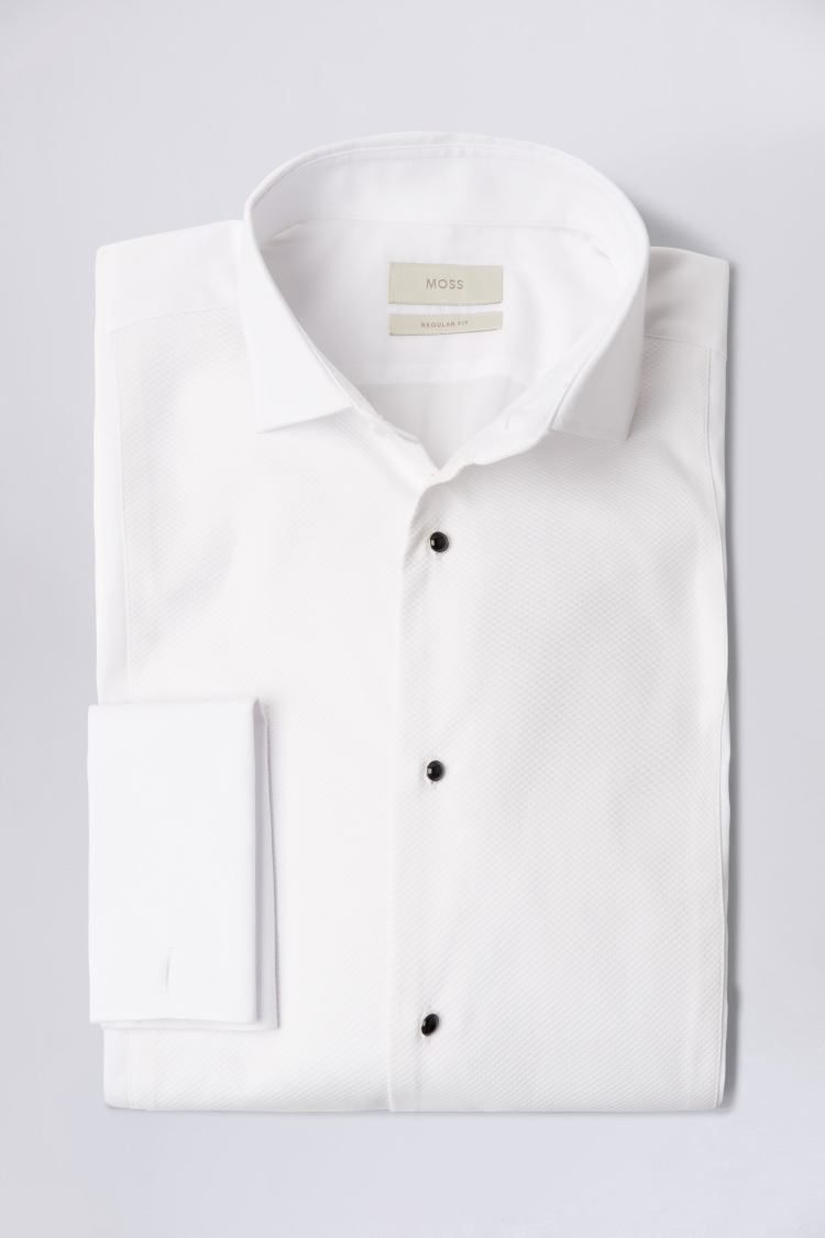 Tailored Fit White Marcella Wing Collar Dress Shirt   Buy Online at Moss