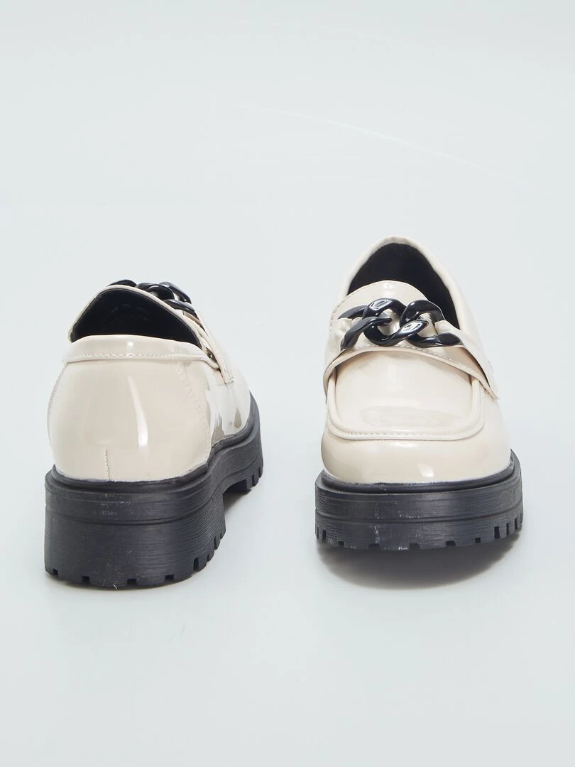 Mocassins en vernis   Beige