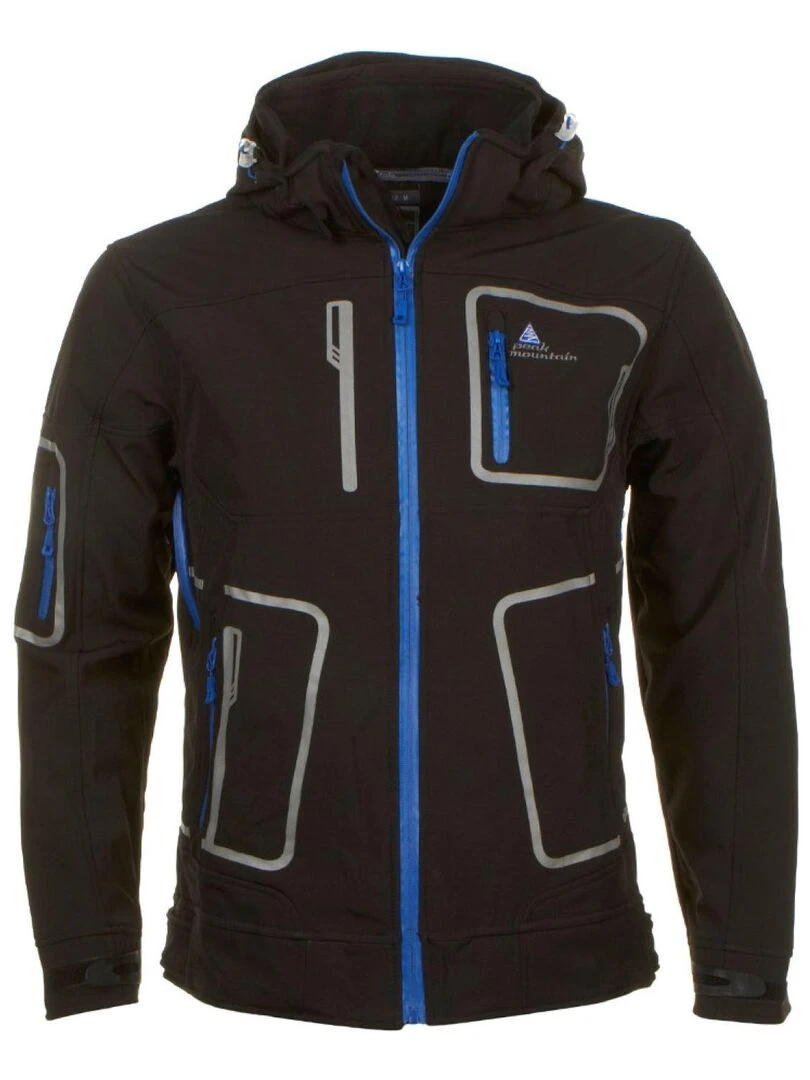 Blouson softshell homme COFTIBI PEAK MOUNTAIN Noir Noir