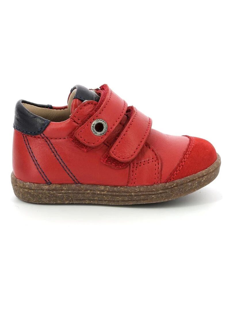 Sneakers hautes Cuir Washan Rouge