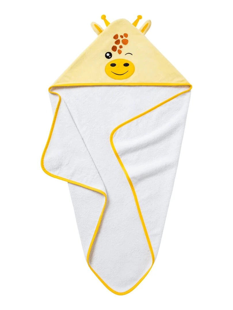 Cape de bain ludique 75x75 cm Girafe Jaune
