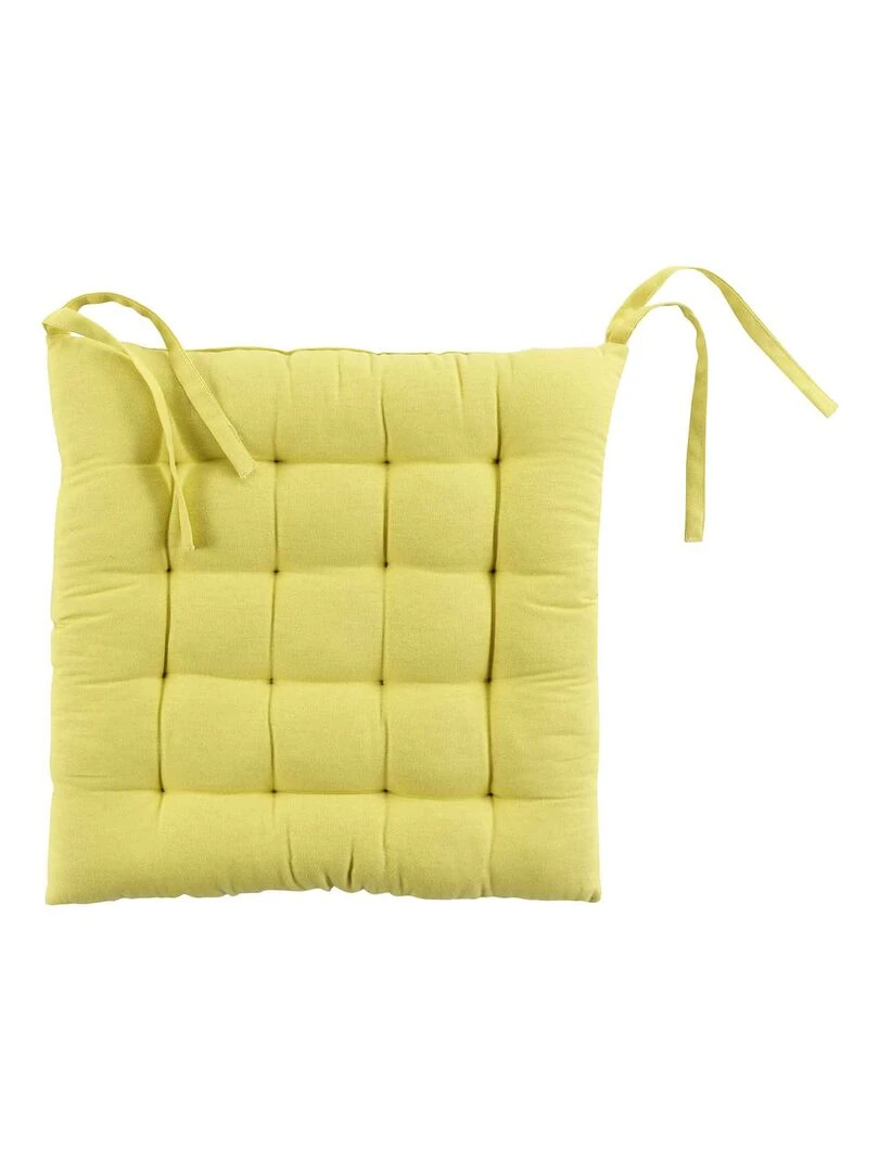 Assise matelassée coton Collection Bicolore Initia Jaune