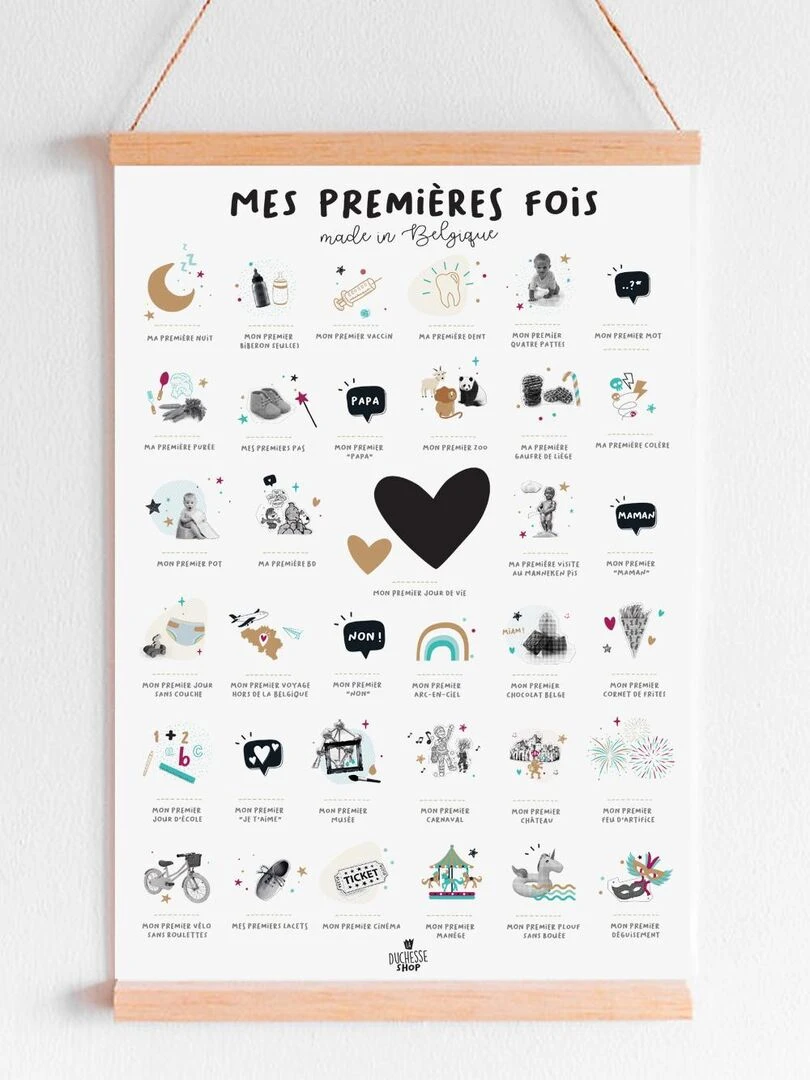 Affiche mes Premières Fois Belgique   Blanc Doré