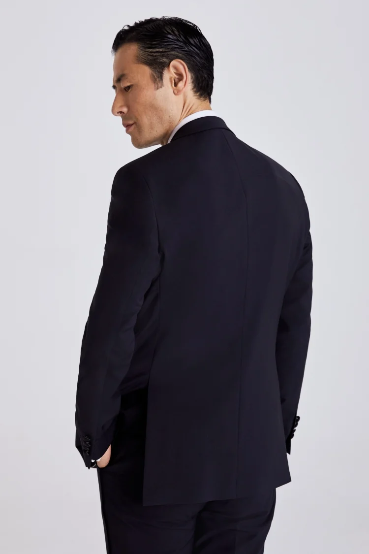 Slim Fit Black Notch Lapel Tuxedo Jacket   Buy Online at Moss