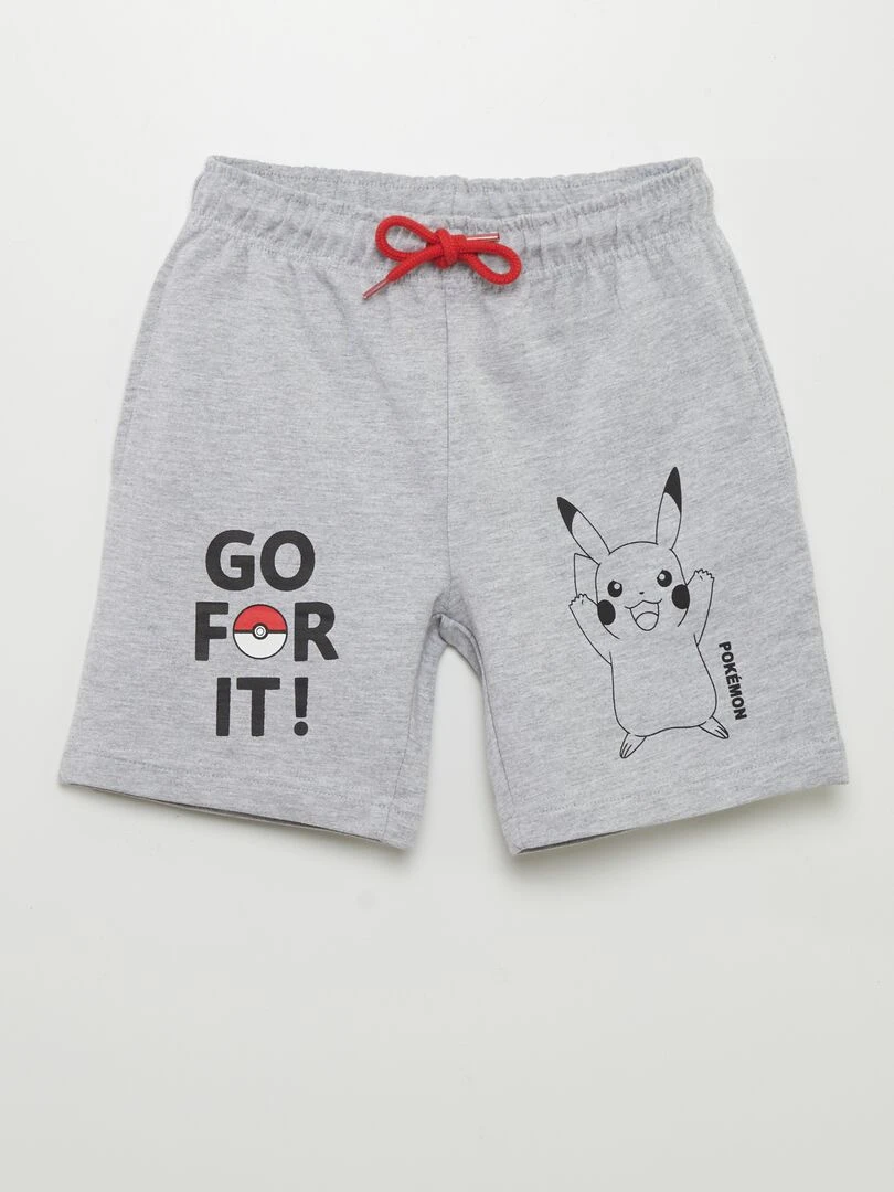 Short chiné 'Pikachu' 'Pokémon' Gris