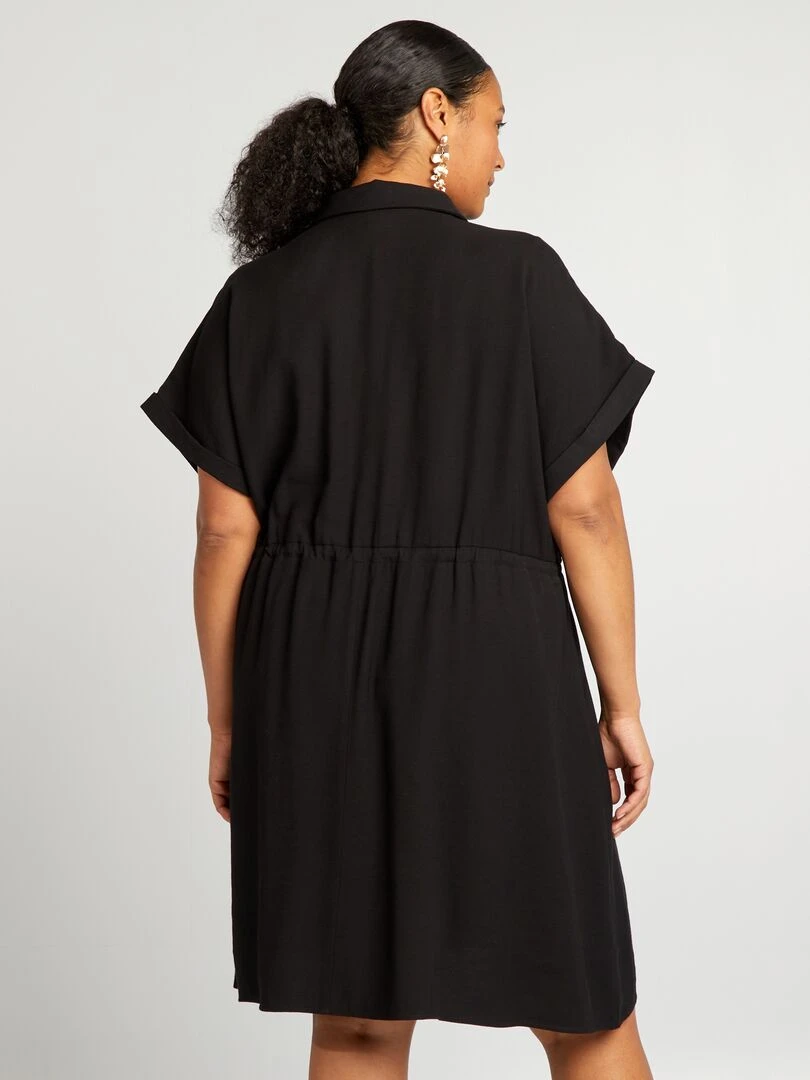 Robe saharienne courte   noir
