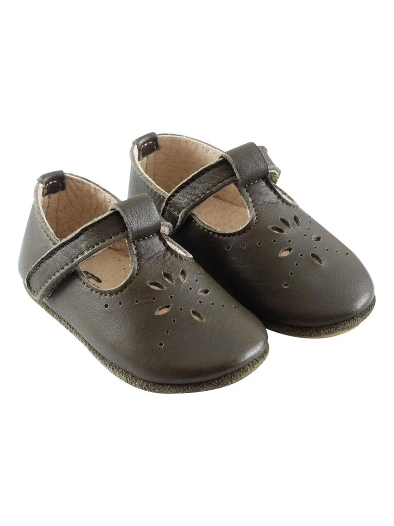 Salomé cuir souple Vert kaki