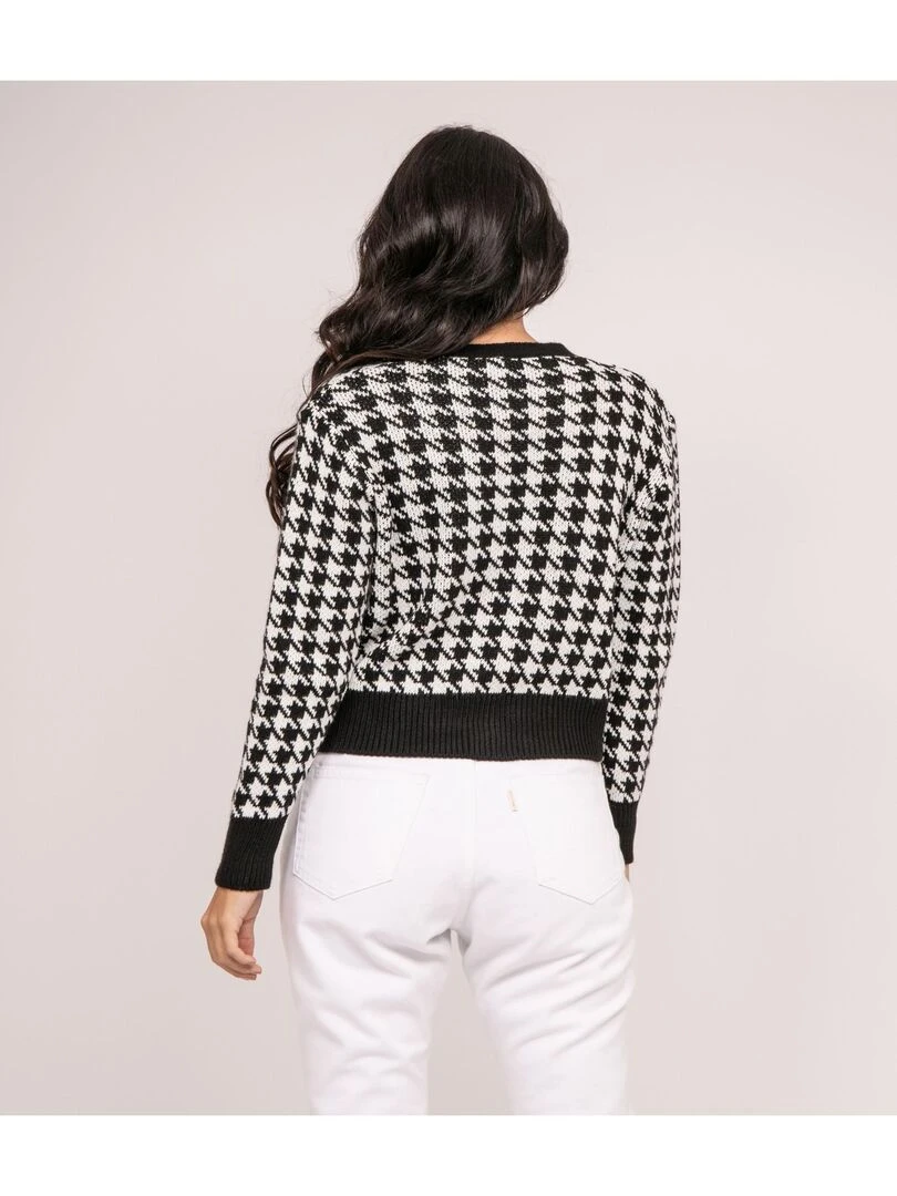 Cardigan motifs KENAN Blanc