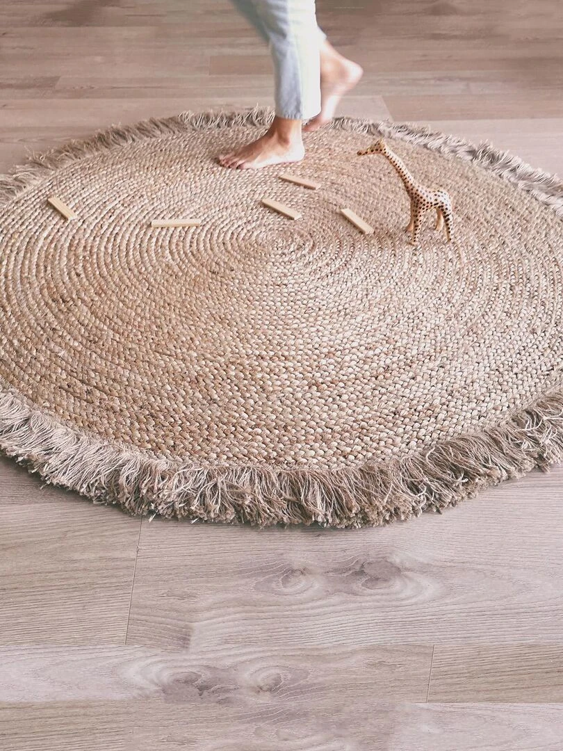 Tapis Rond En Jute Terra (140 Cm)   Beige