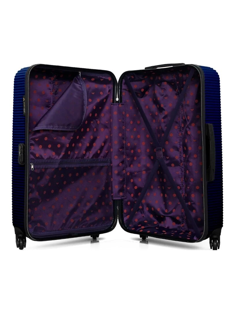 LPB LUGGAGE   VALISE GRAND FORMAT ABS MUNICH 4 ROUES 75 CM   Bleu marine