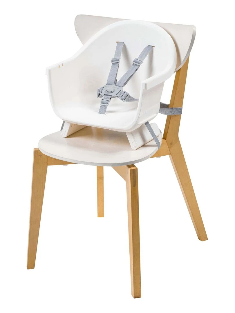 Chaise haute évolutive Moa Eco 8 en 1 (Chaise Haute/réhausseur/tabouret/bureau) Beyond white Blanc