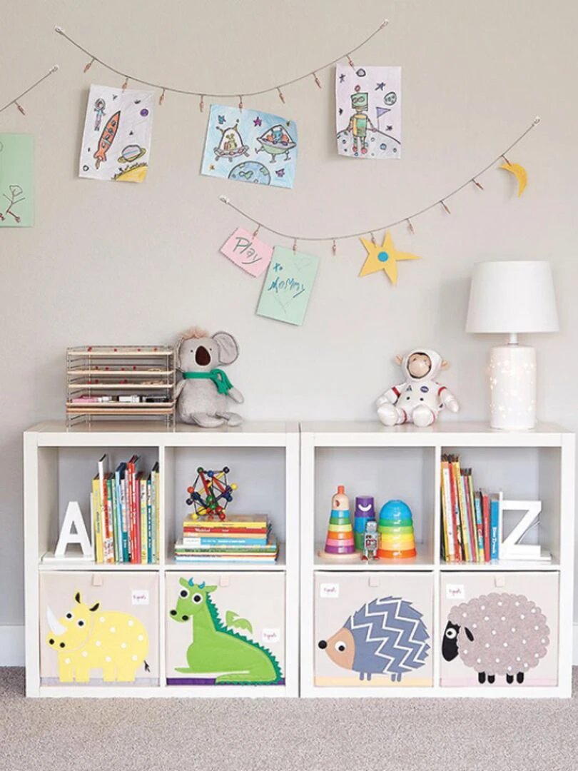 Cube de rangement Rhinocéros (33 5 x 33 5 cm)   Jaune