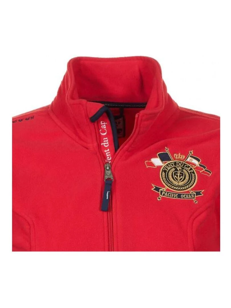 Blouson polaire homme CAUBIN   VENT DU CAP   Rouge