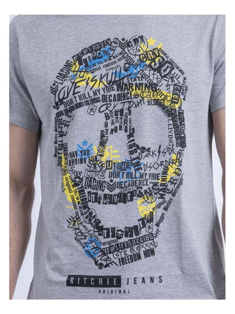 T shirt col rond NUSKINO   Gris