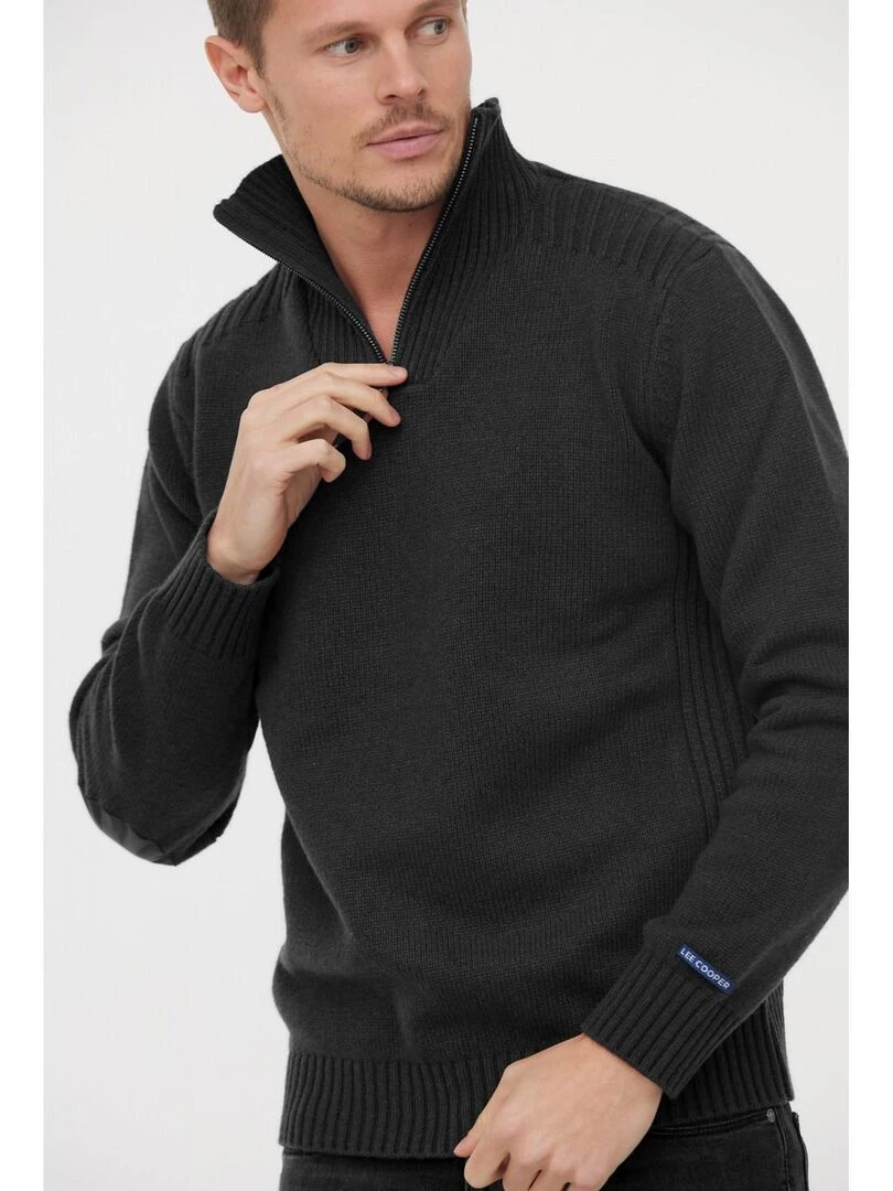 Lee Cooper Pull laine straight CHAR Noir